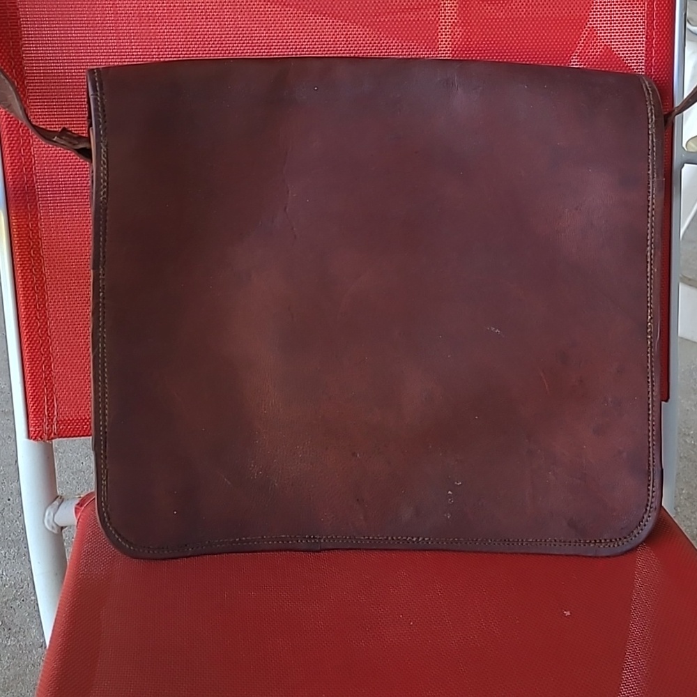 Leather Crossbody laptop bag